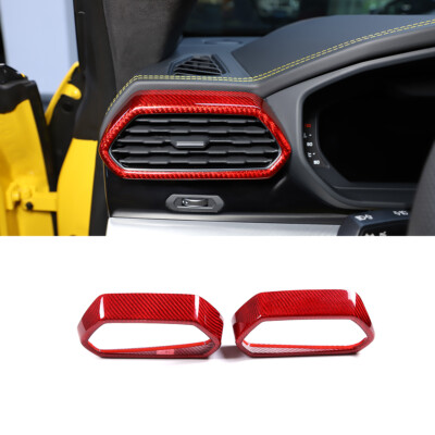 Red Carbon fiber Side Air Vent Outlet Cover Trim Für Lamborghini URUS 2018-21