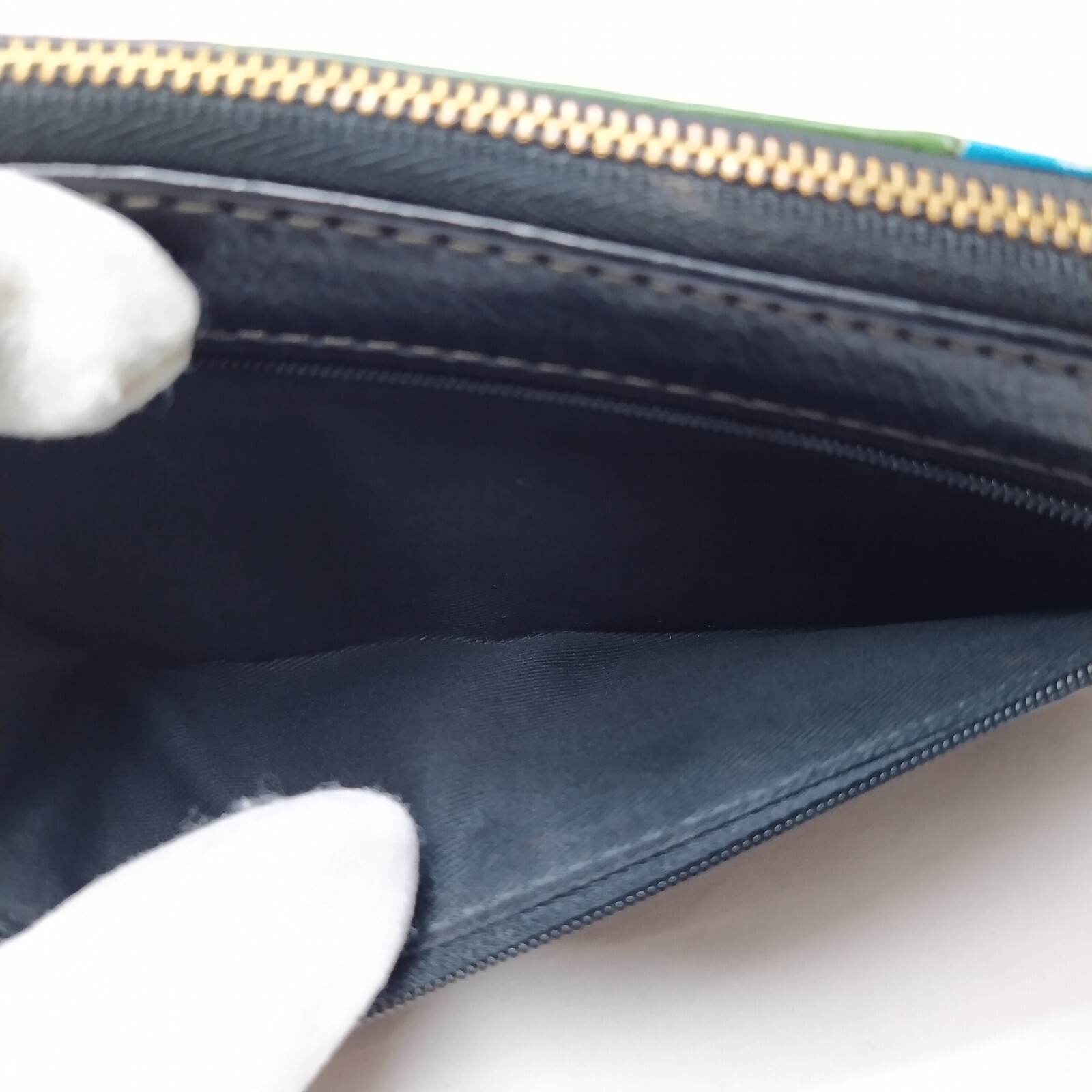 Fossil Patchwork Multicolor Leather Zip Around Cr… - image 10