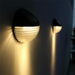 LED Solar Wall Fence Lights Lamp Waterproof Outdoor Garden Pathway Spot Lighting