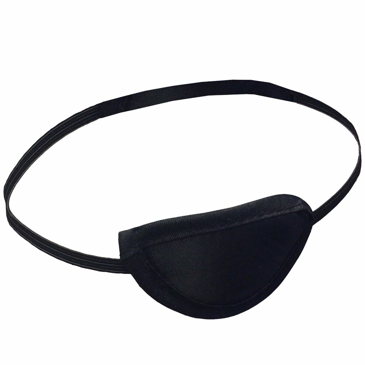BLACK FABRIC MEDICAL EYEPATCH Washable Flexible Eye Patch BLACK FABRIC MEDICAL EYEPATCH Washable Flexible Eye Patch