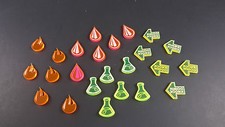 Guild ball Condition Tokens Acrylic - Bleed- Poison - Knockdown - Fire