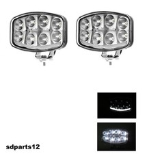 2x Faro Profondità Supplementare 8 Led Con Luce Diurna Bassa 64W 6500LM Camion