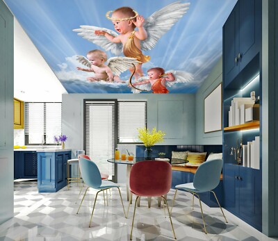 3D Cute Angel A5148 Ceiling WallPaper Murals Wall Print Decal Deco AJ WALL Fay