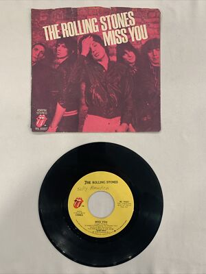 The Rolling Stones ''Miss You'' 45 Vg+ Tested ''Far Away Eyes'' Picture Sleeve Rare