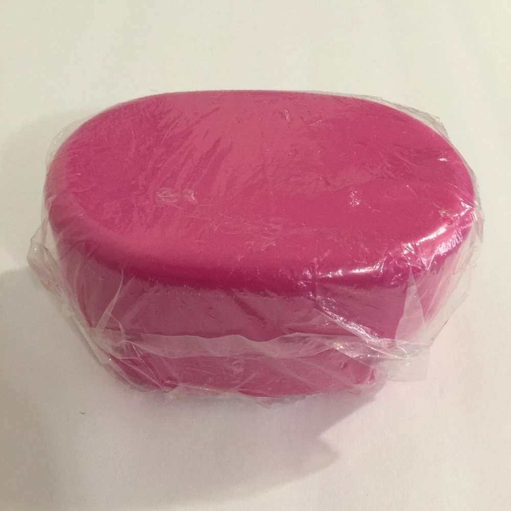 Bento Box Lunch Box Pink Color Life 2 Tier Oval Box - 5" x 3.25" x 2.75"