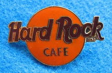 STAFF INTERNATIONAL ORANGE LOGO 3LC GRID TAC BACK NO LOCATION Hard Rock Cafe PIN