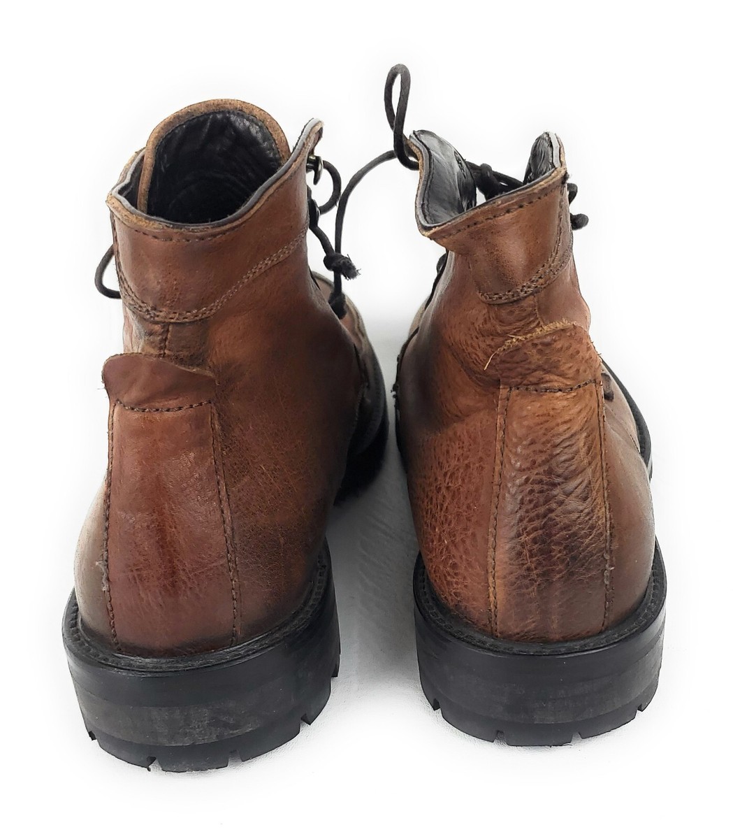 Barneys New York Brown Leather Lace Up  Boots Men\'s Size 11 M Shoes | Barneys New York Brown Leather Lace Up Boots Mens  main image 3