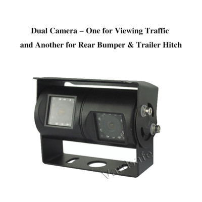 Vardsafe | Dual Lens Rear View Reversing Backup Camera for Motorhome RV Bus