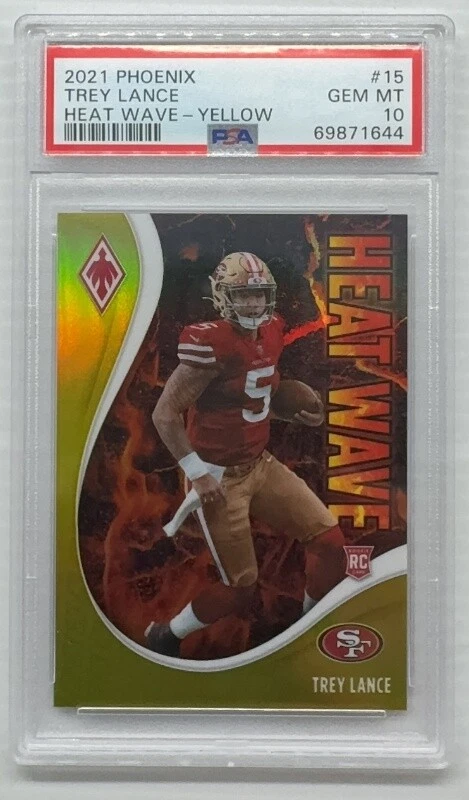 Trey Lance Panini Phoenix Heat Wave #15 Yellow