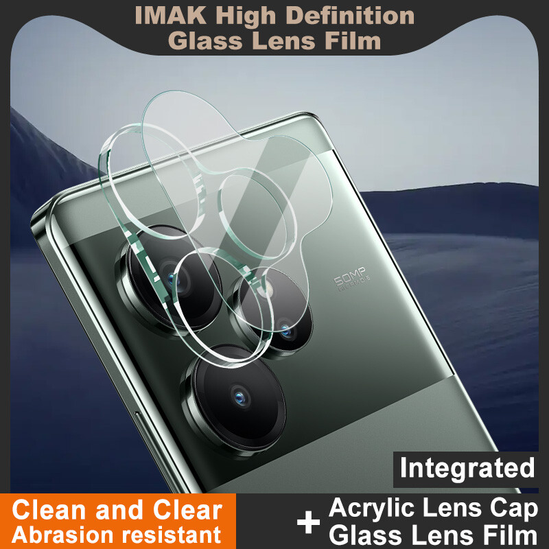 IMAK For Realme GT 6, Camera Lens (Film + Cap) Film Glass Protector