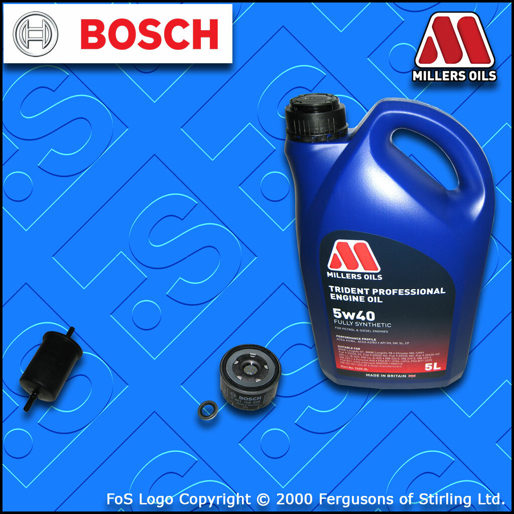 SERVICE KIT for RENAULT CLIO MK2 1.4 16V OIL FUEL FILTERS +5w40 OIL (2000-2005)