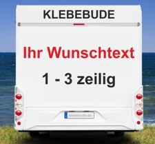 Aufkleber Wunschtext Wohnmobil Wohnwagen Camper Camping Caravan Auto Text Spruch