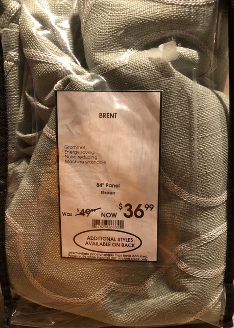 Brent Grommet 100 Blackout 84-inch Window Curtain Panel in Green and