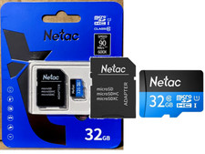 Netac P500 32GB Micro SDHC Card with SD Adapter  U1 Class 10 MicroSD NEW UK