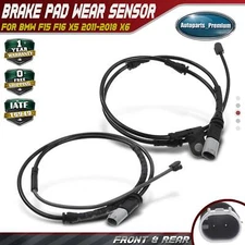 2x Front & Rear Disc Brake Pad Wear Sensor for BMW F15 X5 2011-2018 X6 2011-2019