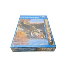 White Mountain Jigsaw Puzzle Cartwheeling Bass Fishing Mark Susinno 1000pcs #217