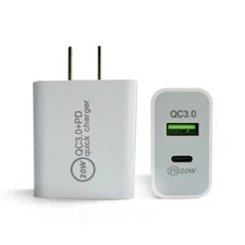 2Pack USB Type C 20W PD Fast Charger For iPhone 17/16/15/14/13/12/11 Cable Cube