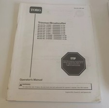 Toro Trimmer & Brushcutter Operator’s Manual English French And Spanish