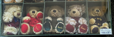 RARE LIMITED EDITION SET OF 15 HARRODS SMALL CHRISTMAS BEARS 1986
