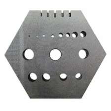 Hexagonal Riveting Anvil Jeweler Multi-Functional Bench Hex Steel Block Drilling