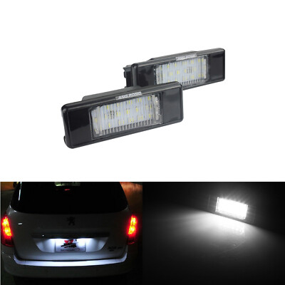 2 Kennzeichen Nummernschild Kennzeichenbeleuchtung Citroen C2 C3 C4 C5 C6 C8 DS3