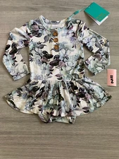 Posh Peanut - Twirl Skirt  Bodysuit - Floral Print - 6 to 12 months