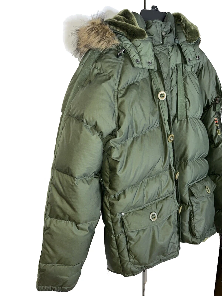 Chaqueta de Invierno Triple Five Soul Essentials con Piel Desmontable XL Mujer Verde/Salvia Foto 3 de 4