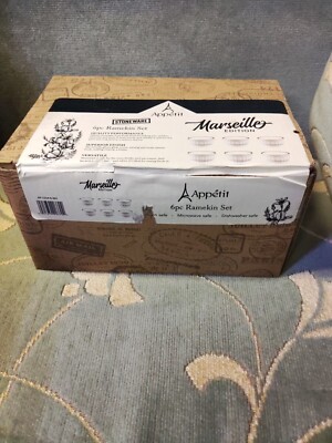 6 Pc. Ramekin Set Appetit - Marseille Edition 6 oz. New in Box
