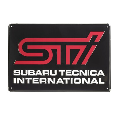 #ad #ad Genuine Subaru STi Logo Recycled Garage Sign Impreza Wrx Sti Rally Die Cut $23.19