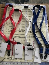 5X New Nike Breakaway 2Red/White 2Blue White 1x white 18" Lanyard New