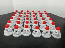 36 White Plastic Shuttlecocks Badminton Birdies New