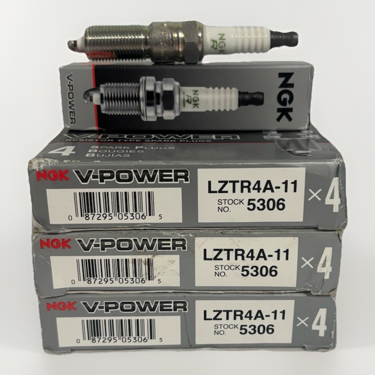 12-Pack NGK 5306 LZTR4A-11 V-POWER Premium Spark Plugs for Dodge Chrysler Jeep