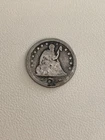 1855 Seated Liberty Quarter. Has Hole. No Reserve!