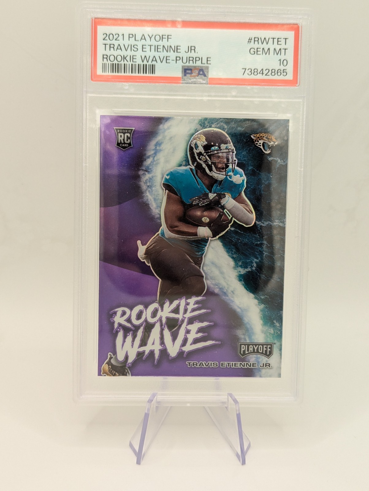 Travis Etienne Panini Playoff Rookie Wave #RWTET Purple