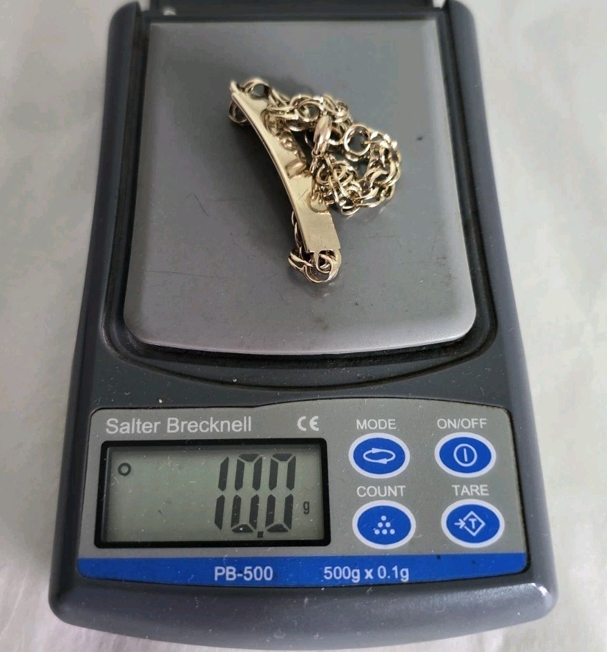 9ct Solid Yellow Gold ID ( Identification ) Brace… - image 20