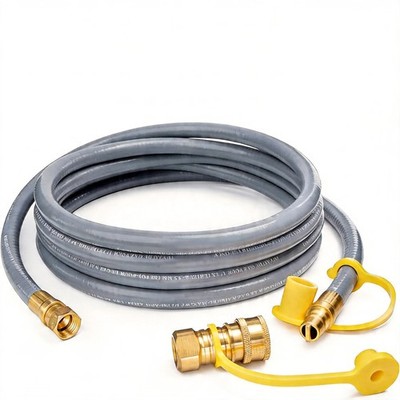 #NEW 12ft 1/2 ID Natural Gas Hose Quick Connect for Weber Grill Pizza Oven