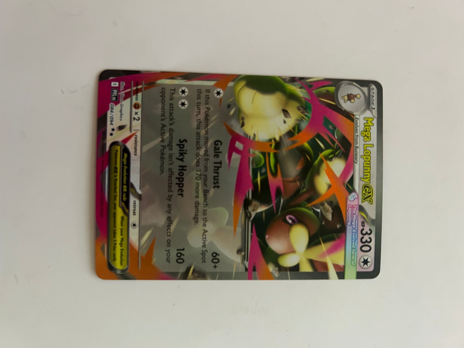 Mega Lopunny ex 084/094 Double Rare Phantasmal Flames Pokemon TCG Pack Fresh NM
