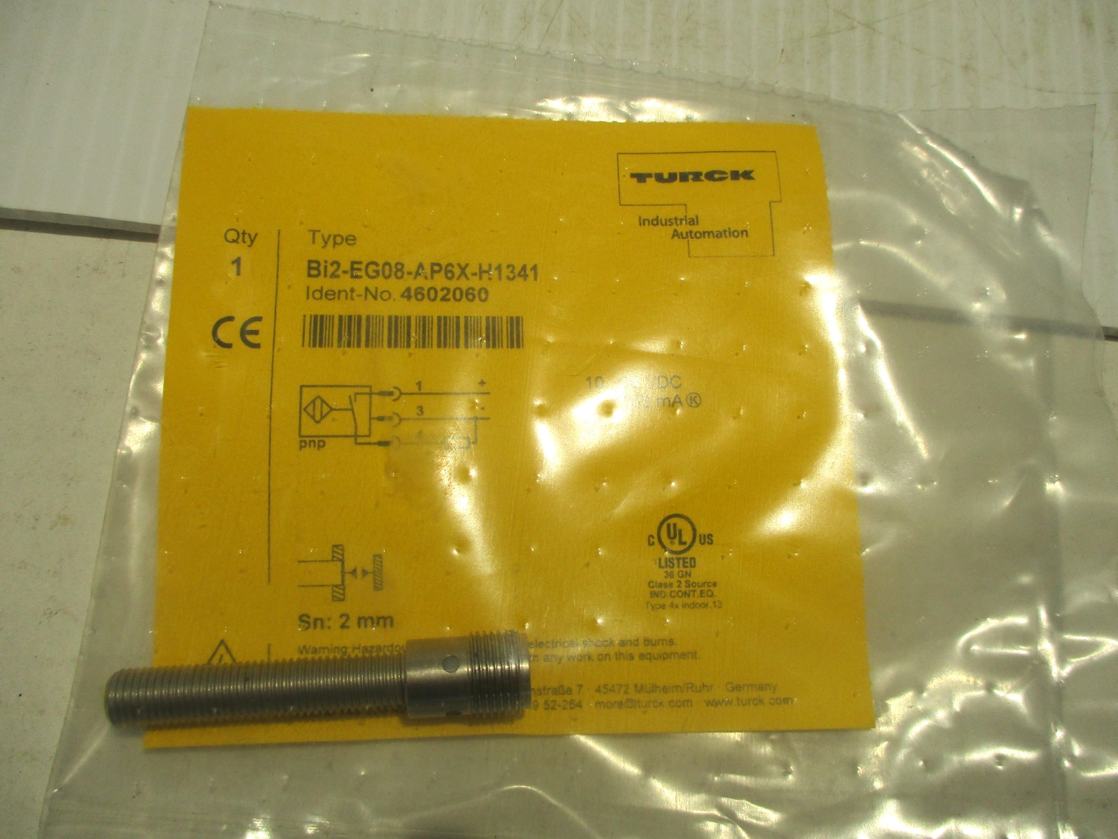NEW TURCK BI2-EG08-AP6X-H1341 PROXIMITY SWITCH-SESNOR