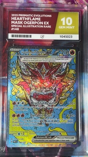 ACE 10 Pokémon TCG Hearthflame Mask Ogerpon EX Prismatic Card 148/131