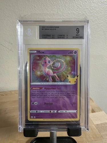 Pokémon TCG Mew Holo Rare Card 11/25 Celebrations BGS 9 Mint