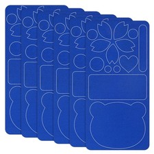 6-Pack 7.9x3.9" Fabric Repair Self-Adhesive Pre-Cut Patches, Sapphire Blue