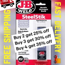 J-B Weld 8267 SteelStik Steel Reinforced Epoxy Putty Stick - 2 oz.