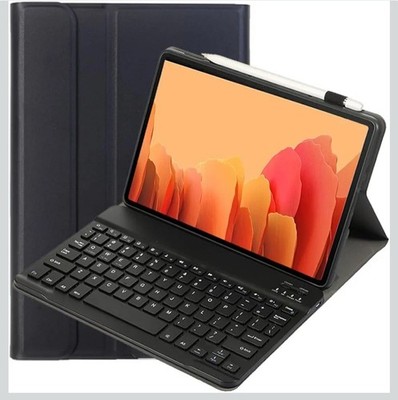 Hülle mit Tastatur für Samsung Galaxy Tab A7 10.4 Zoll Magnet Cover Schwarz
