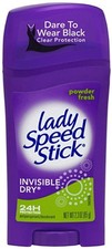 Lady Speed Stick Antiperspirant Invisible Powder Fresh 2.3Oz Each
