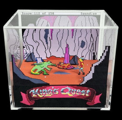 King's Quest Diorama Collectible Sierra Shadowbox PC Display DOS Art Decor Merch