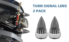 2'' Motorcycle Turn Signal Light Covers Smoke Lenses Clip On For Harley Softail