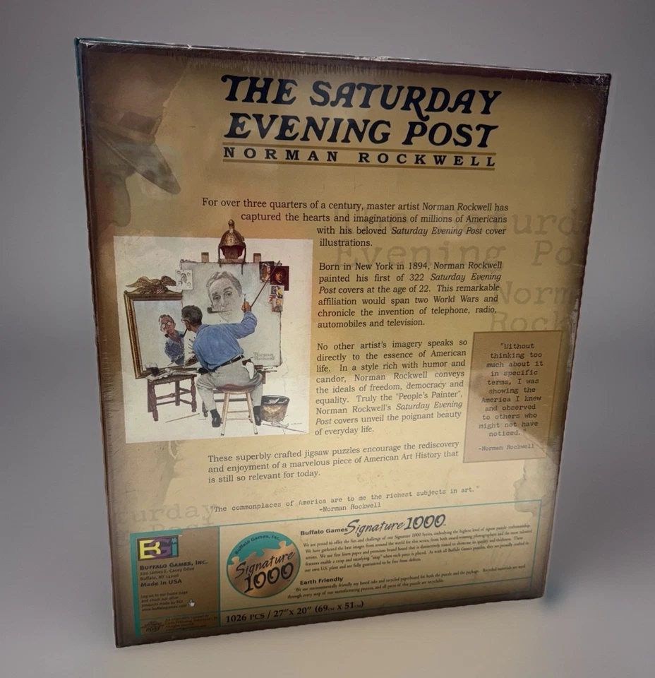The Saturday Evening Post Norman Rockwell The Little Spooners 1000 Pc Puzzle - Image 2 of 2