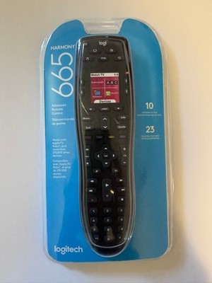 NEW Genuine Logitech Harmony 665 Advanced Remote Control (Black) sealed.