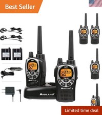 Reliable 50-Channel GMRS Two-Way Radio 36-Mile Long Range - Rechargeable
