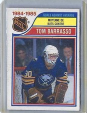1984-85 O-Pee-Chee Hockey Tom Barrasso #263 Buffalo Sabres Goals Against